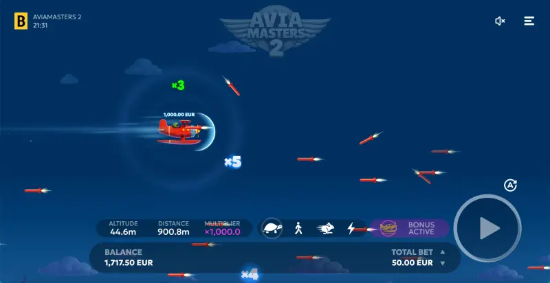 Aviamasters 2 island landing scene where the plane touches down on solid ground to secure the payout