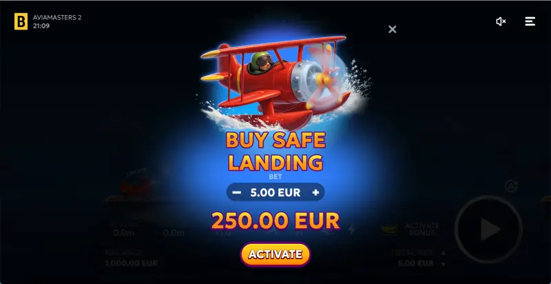 Aviamasters 2 rocket dodge gameplay showing the plane avoiding incoming rockets during a flight round