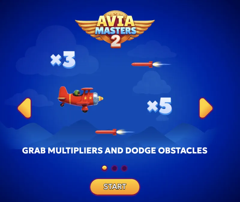 Aviamasters 2 tutorial showing how to grab multiplier tokens while dodging obstacles during flight