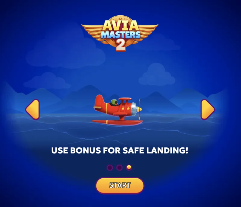 Aviamasters 2 Safe Landing tutorial — use bonus to protect your payout when plane hits water